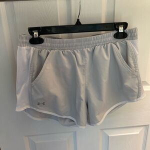Light grey & white Under Armour Shorts